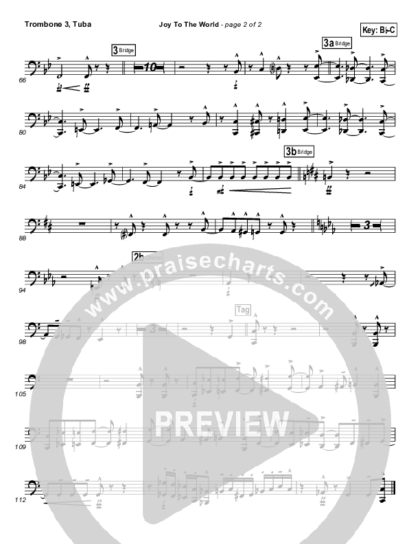 Joy To The World Trombone 3/Tuba (Natalie Grant)