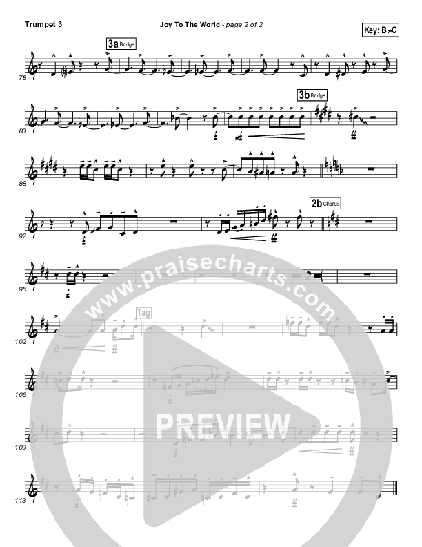 Joy To The World Trumpet 3 (Natalie Grant)