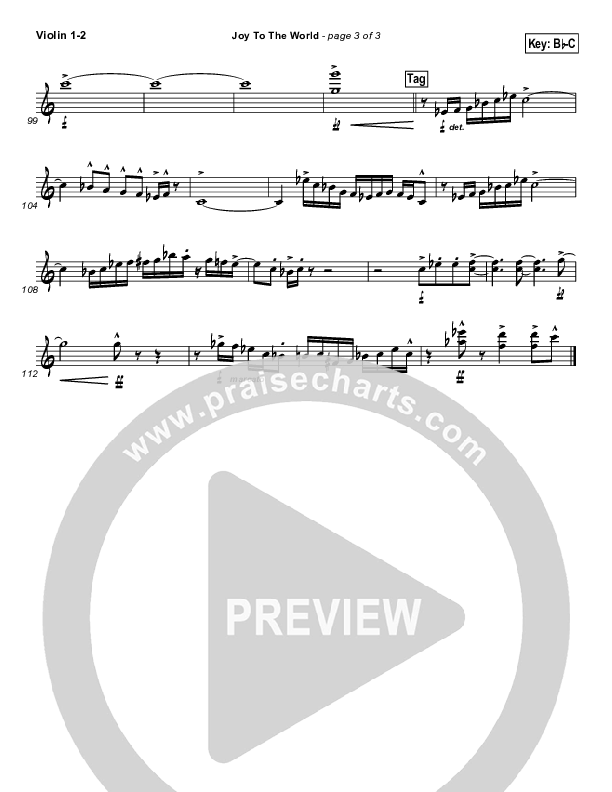 Joy To The World Violin 1/2 (Natalie Grant)