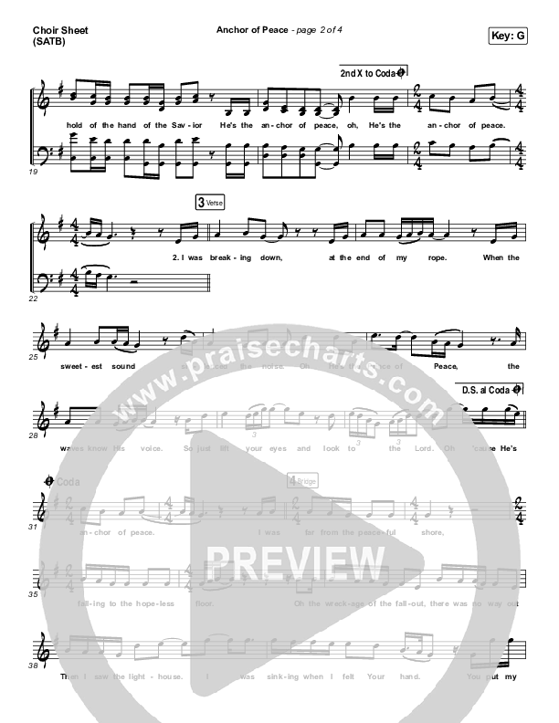 Anchor Of Peace Choir Sheet (SATB) (North Point Worship / Desi Raines)