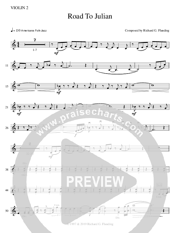 Road To Julian (Instrumental) Violin 2 (Ric Flauding)