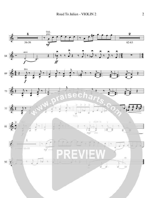 Road To Julian (Instrumental) Violin 2 (Ric Flauding)