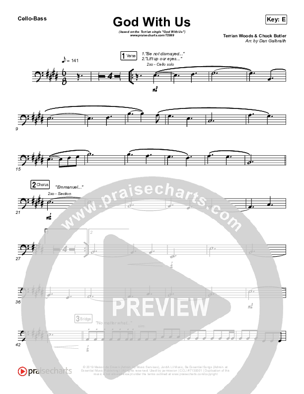 God With Us Cello/Bass (Terrian)