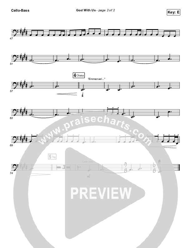 God With Us Cello/Bass (Terrian)