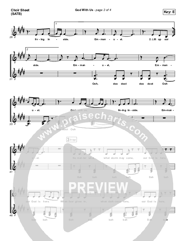God With Us Choir Sheet (SATB) (Terrian)