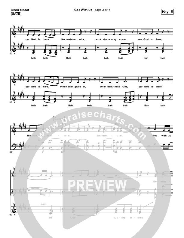 God With Us Choir Sheet (SATB) (Terrian)