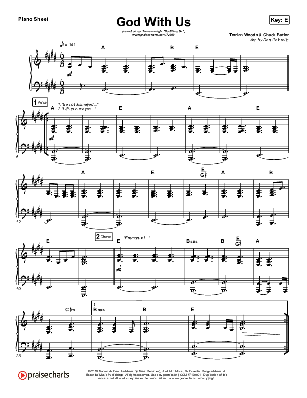 God With Us Piano Sheet (Terrian)