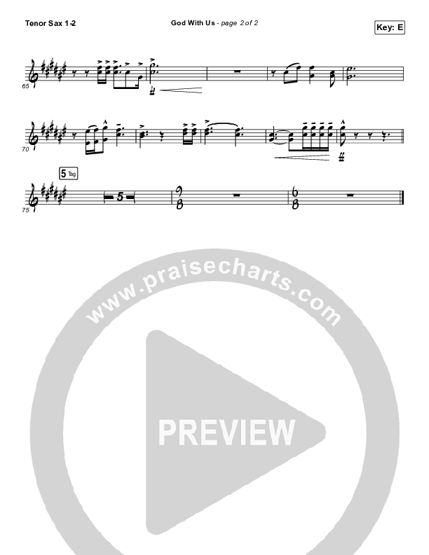 God With Us Tenor Sax 1/2 (Terrian)