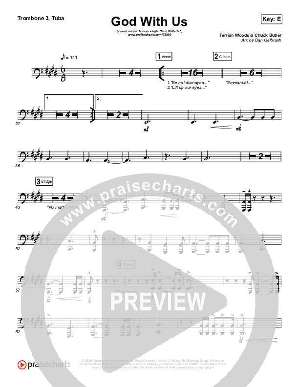 God With Us Trombone 3/Tuba (Terrian)