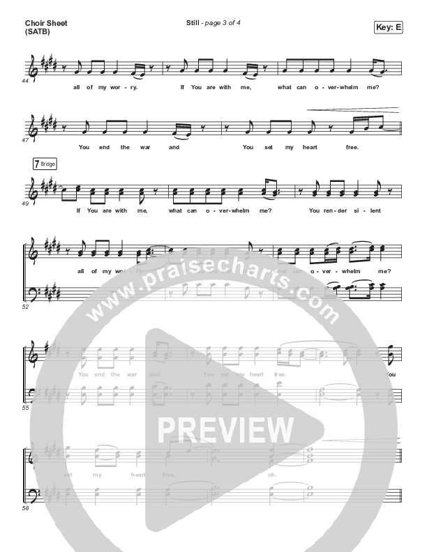 Still Choir Sheet (SATB) (Amanda Lindsey Cook)