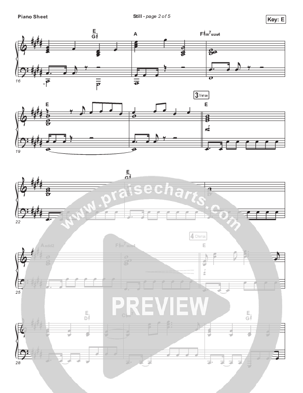 Still Piano Sheet (Amanda Lindsey Cook)