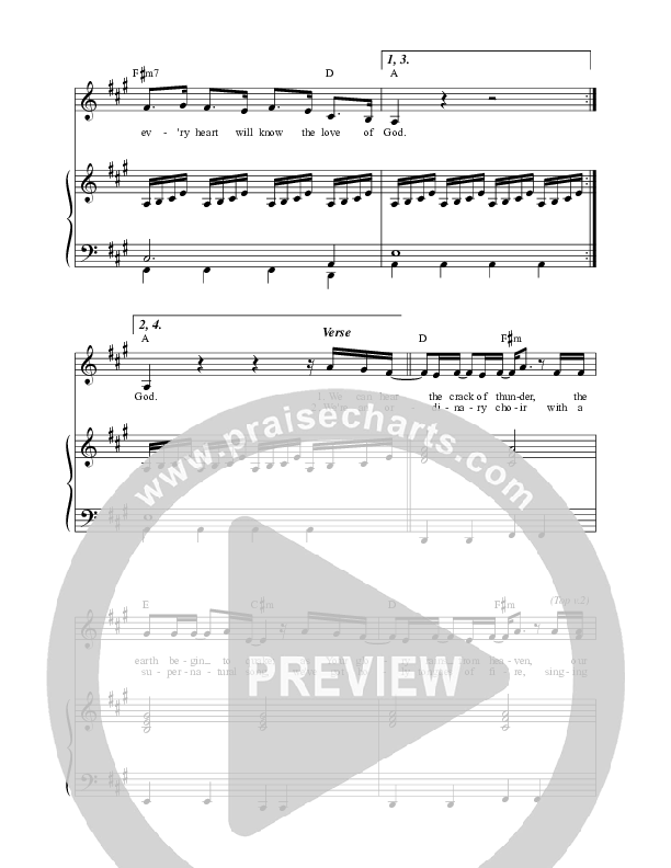 Fire's Gonna Fall Piano/Vocal (Martin Smith)