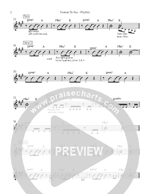 Forever To You Rhythm Chart (Valley Worship)