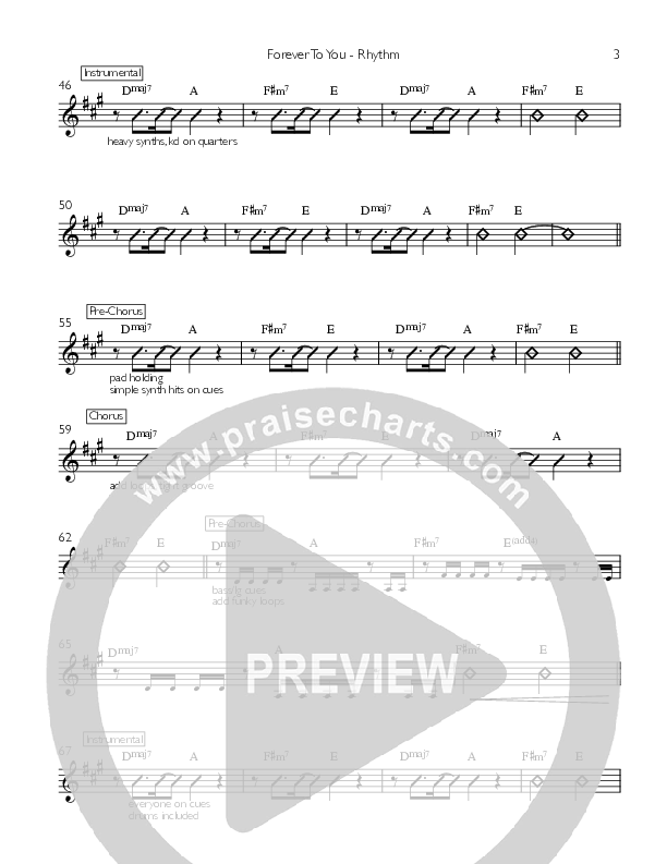 Forever To You Rhythm Chart (Valley Worship)