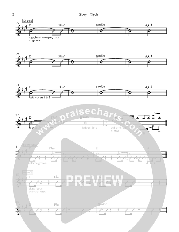 Glory Rhythm Chart (Valley Worship)