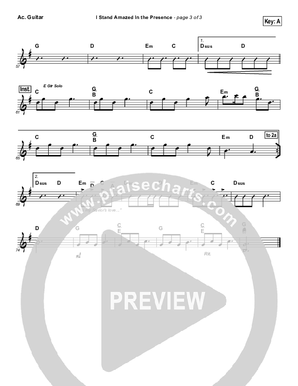 I Stand Amazed In the Presence Acoustic Guitar (Brad Henderson)