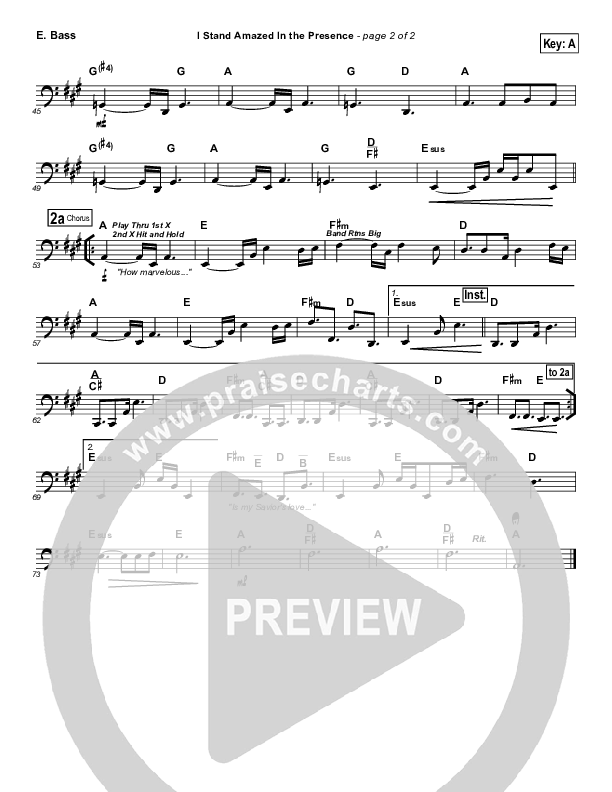 I Stand Amazed In the Presence Bass Guitar (Brad Henderson)