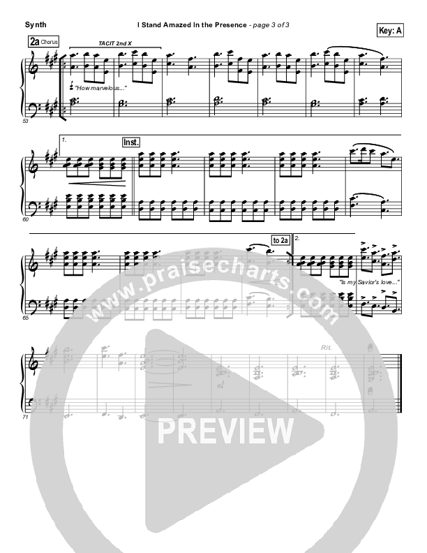 I Stand Amazed In the Presence Synth Strings (Brad Henderson)