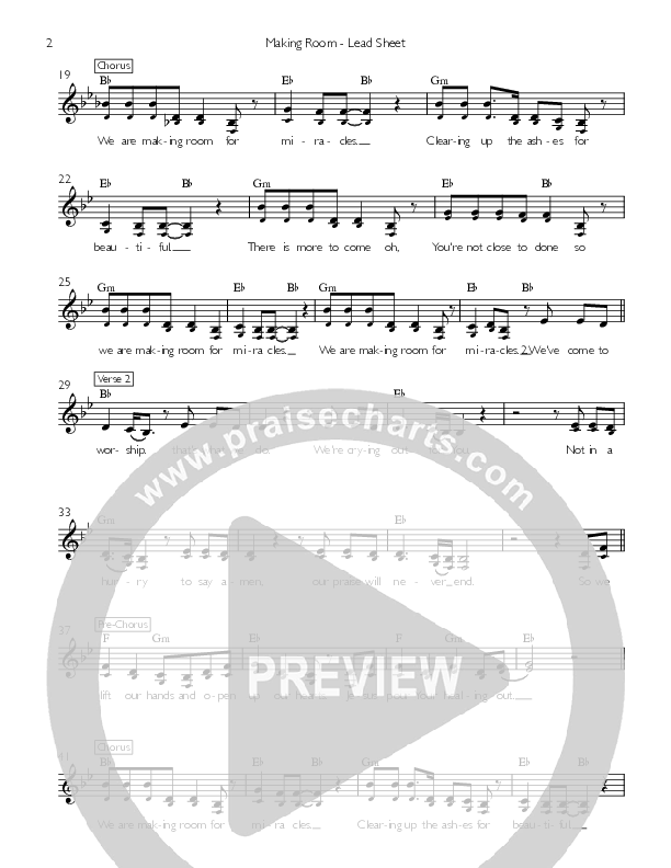 Making Room Lead Sheet (Inland Hills Church)