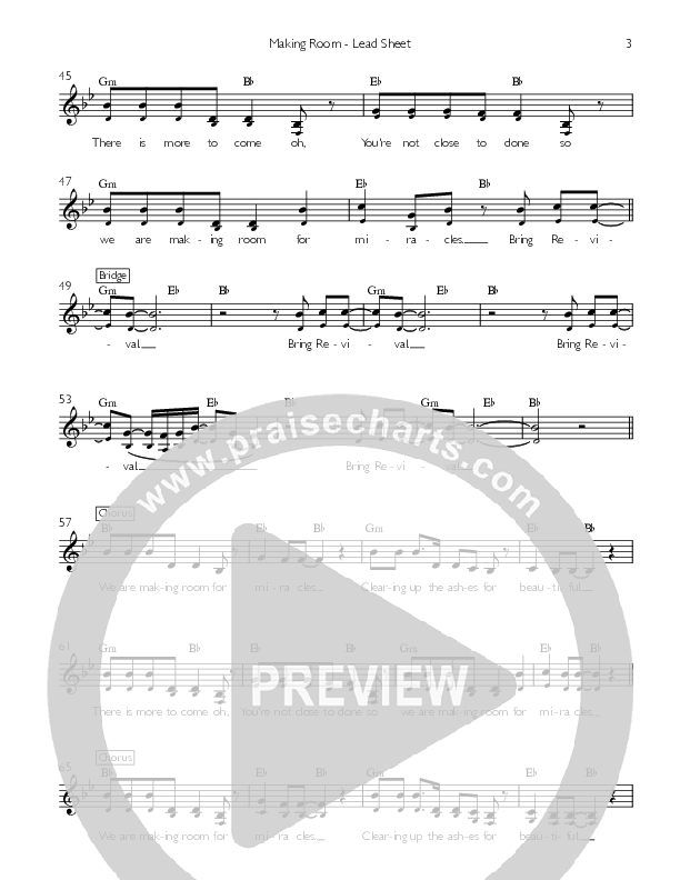 Making Room Lead Sheet (Inland Hills Church)