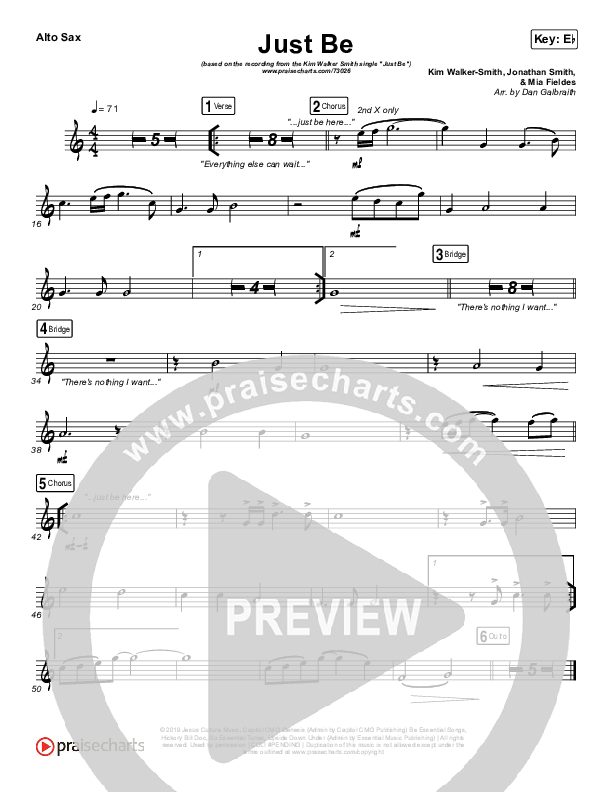 Just Be Alto Sax (Kim Walker-Smith)