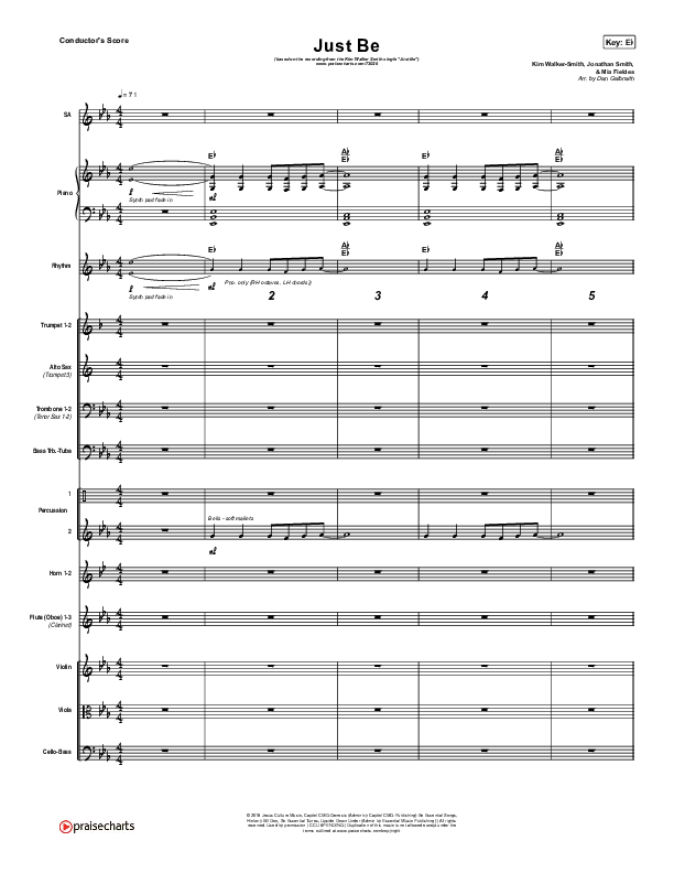 Just Be Conductor's Score (Kim Walker-Smith)