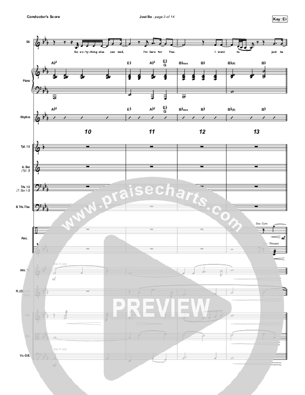 Just Be Conductor's Score (Kim Walker-Smith)