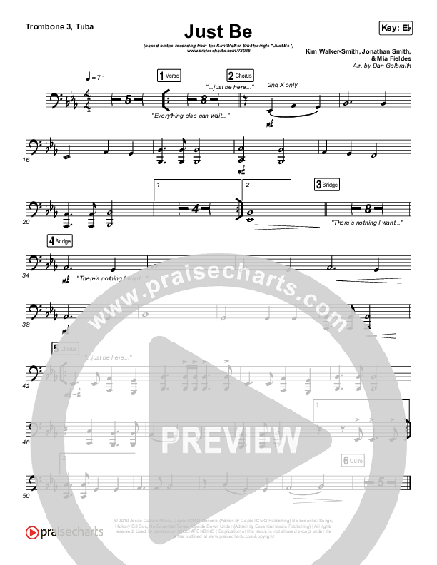 Just Be Trombone 3/Tuba (Kim Walker-Smith)