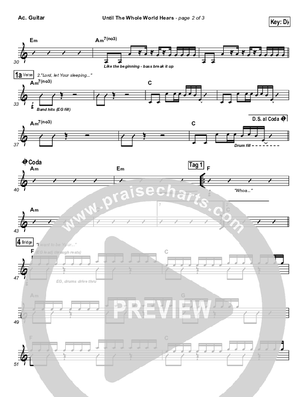 Until The Whole World Hears Acoustic Guitar (Casting Crowns)