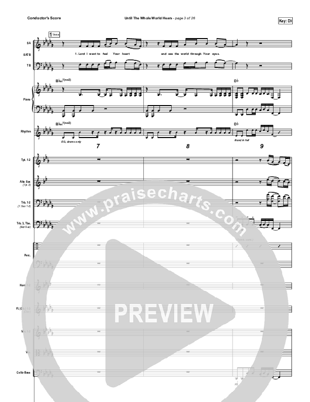 Until The Whole World Hears Conductor's Score (Casting Crowns)