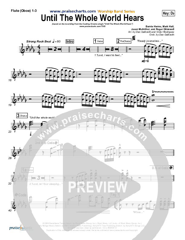 Until The Whole World Hears Wind Pack (Casting Crowns)