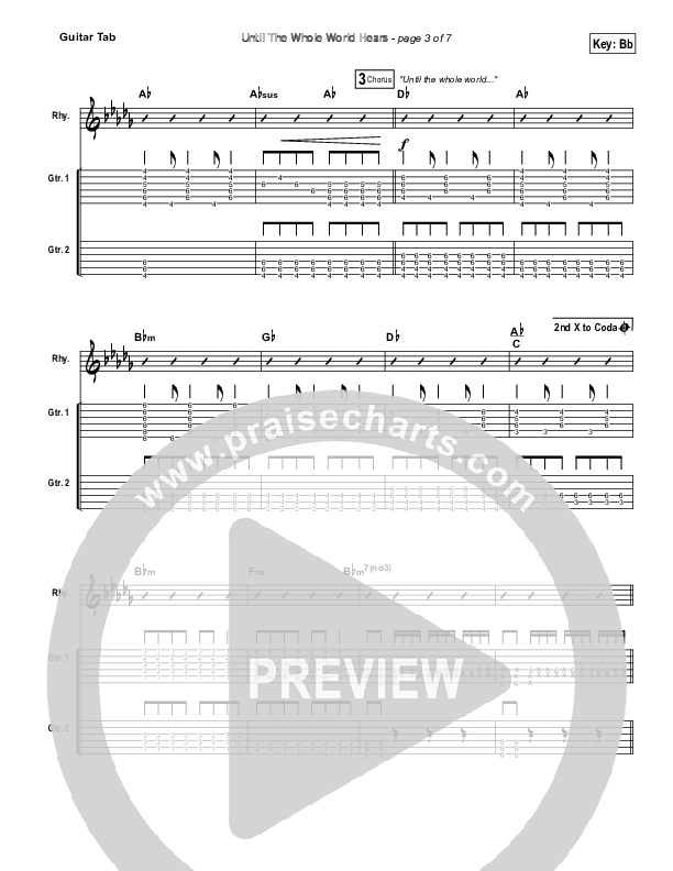 Until The Whole World Hears Guitar Tab (Casting Crowns)