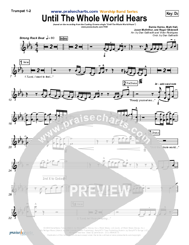 Until The Whole World Hears Brass Pack (Casting Crowns)