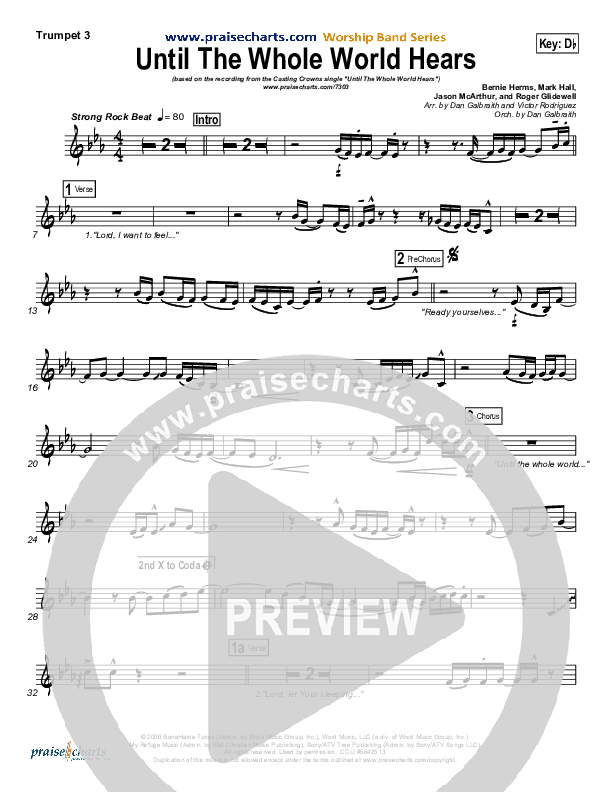 Until The Whole World Hears Trumpet 3 (Casting Crowns)