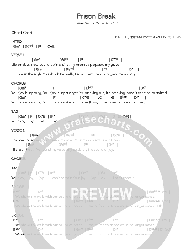 Prison Break Chord Chart (Brittani Scott)
