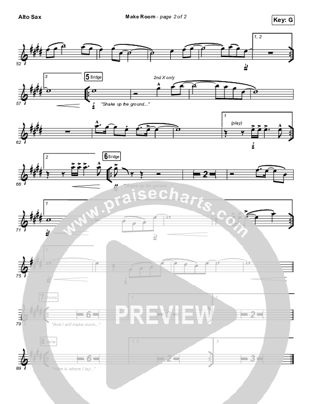 Make Room (Live) Alto Sax (Community Music)