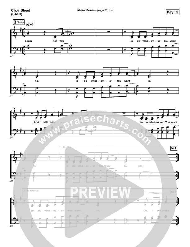 Make Room (Live) Choir Sheet (SATB) (Community Music)