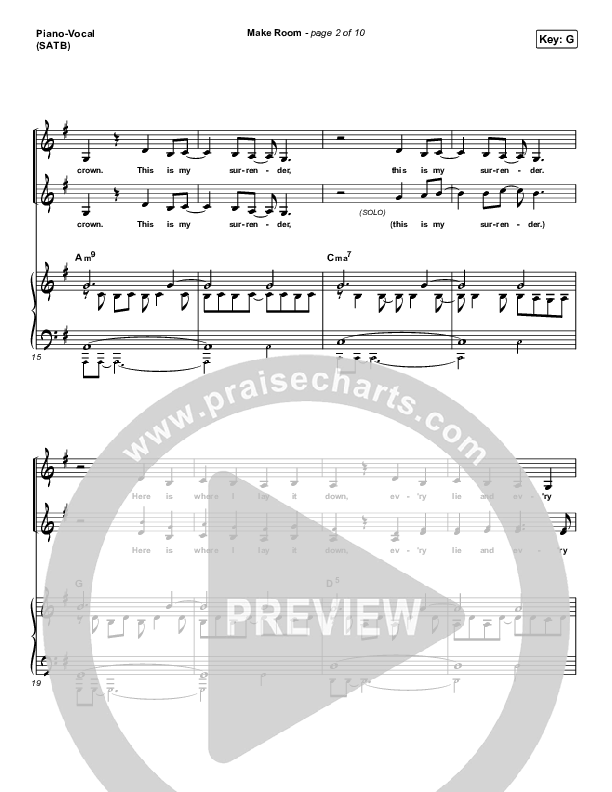 Make Room (Live) Sheet Music PDF (Community Music) - PraiseCharts