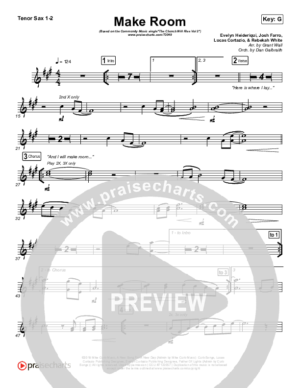 Make Room (Live) Tenor Sax 1/2 (Community Music)