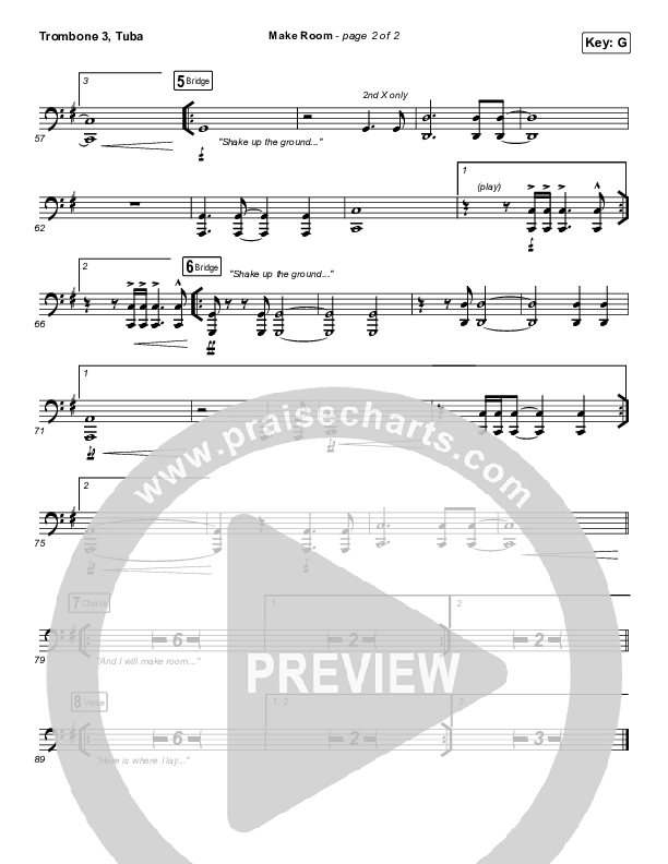 Make Room (Live) Trombone 3/Tuba (Community Music)