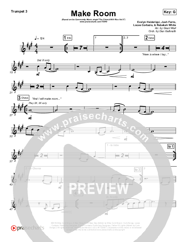 Make Room (Live) Trumpet 3 (Community Music)