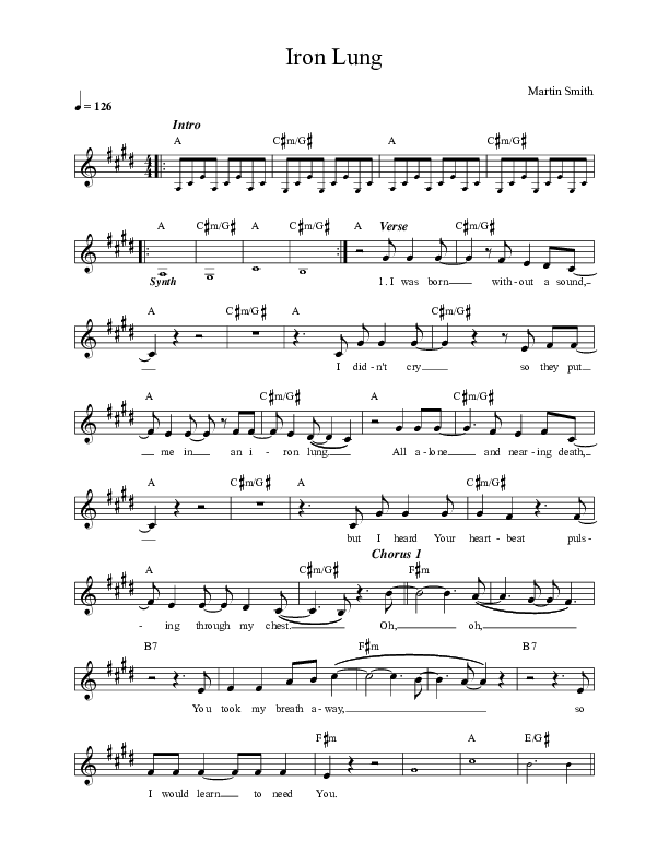 Iron Lung Lead Sheet (Martin Smith)