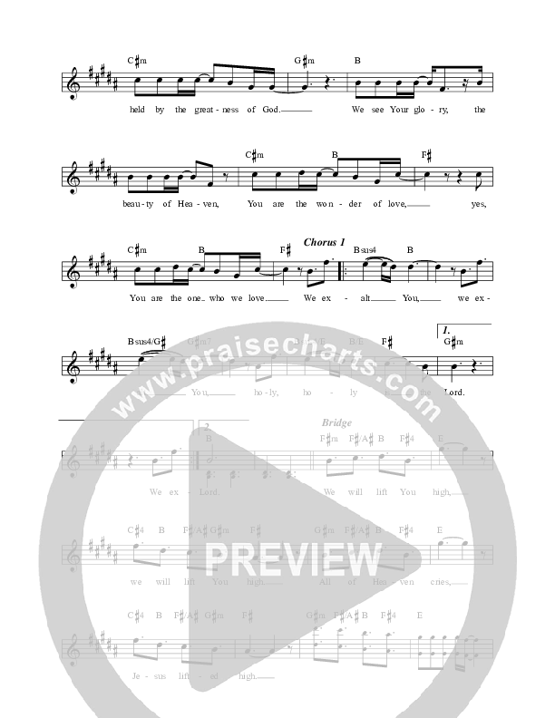 Exalt Lead Sheet (Martin Smith)