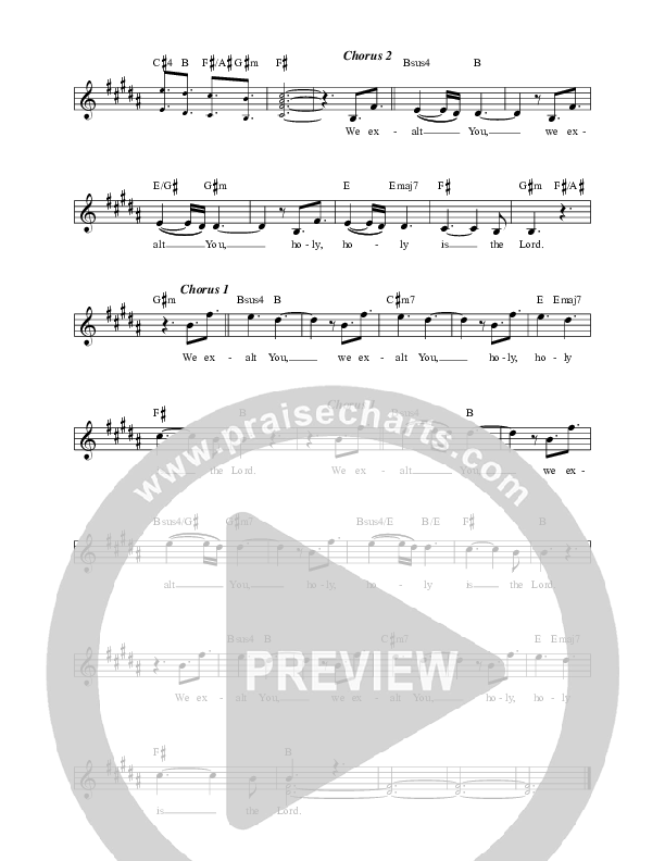 Exalt Lead Sheet (Martin Smith)