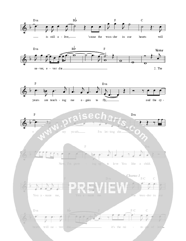 Wonder Hearts Lead Sheet (Martin Smith)