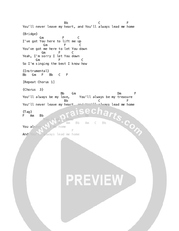 Always Be My Love Chords & Lyrics (Martin Smith)