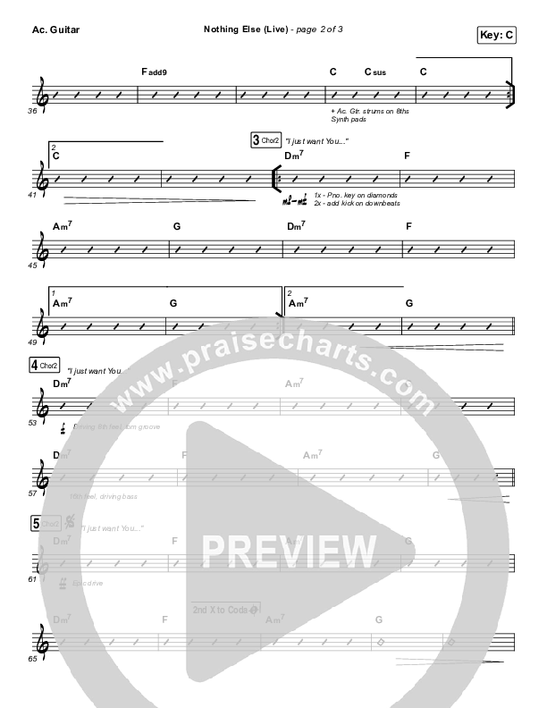 Nothing Else (Live) Acoustic Guitar (Cody Carnes)