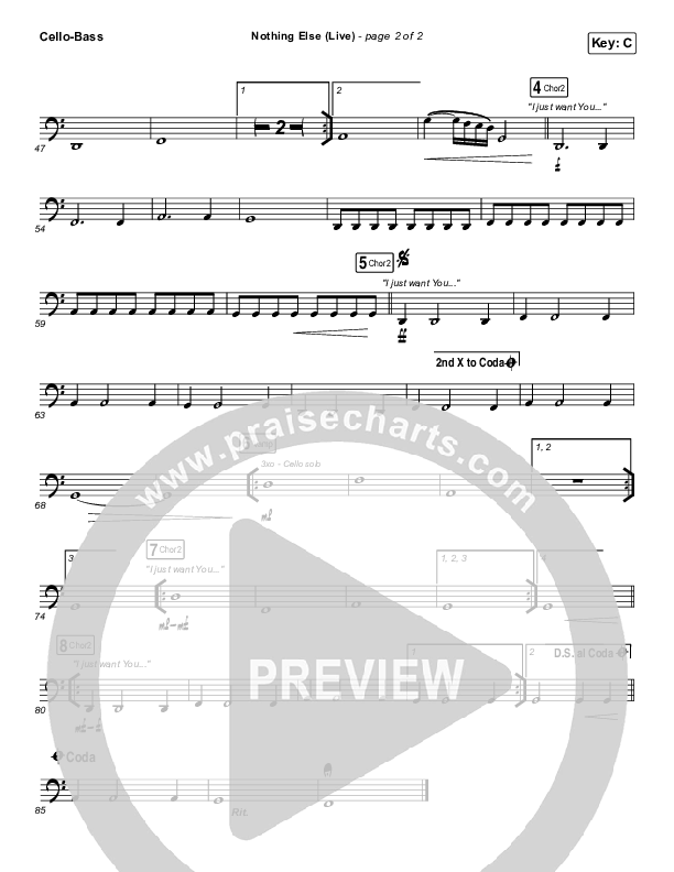Nothing Else (Live) Cello/Bass (Cody Carnes)
