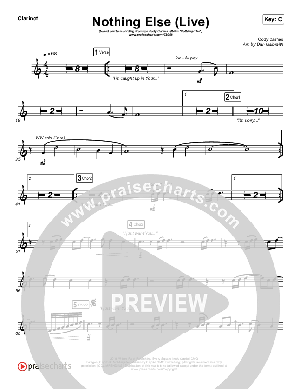 Nothing Else (Live) Wind Pack (Cody Carnes)