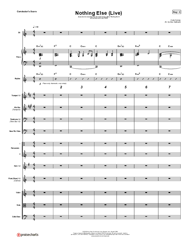 Nothing Else (Live) Conductor's Score (Cody Carnes)